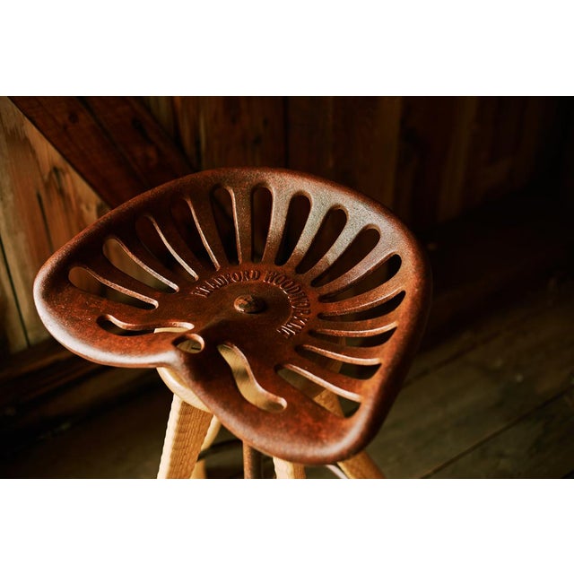 Not Yet Made - Made To Order Amish-Forged Tractor Seat Swivel Stool | Handmade in Pennsylvania For Sale - Image 5 of 5