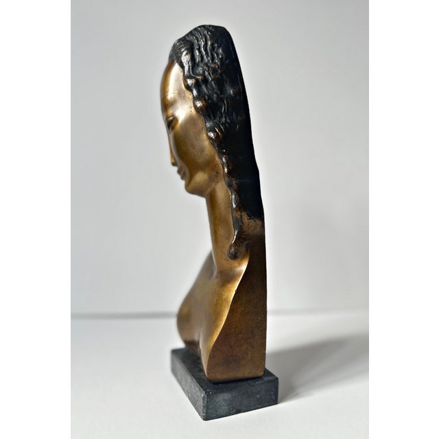 Adam Antes, Bust, 1922, Bronze For Sale - Image 6 of 9