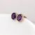 5ct Oval Amethyst Diamond Stud Earrings: Solid 14k Gold, Oval 10x8mm, Pair For Sale In Columbus - Image 6 of 9