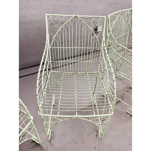 Vintage Wrought Iron Outdoor Patio Chairs For Sale - Image 11 of 11