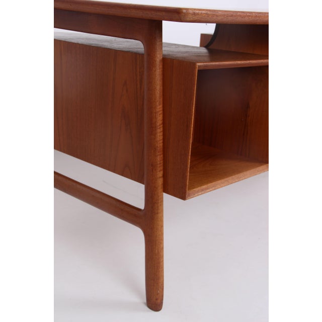 Danish Teak Model 75 Desk by Gunni Omann for Omann Jun, 1960s For Sale - Image 15 of 17