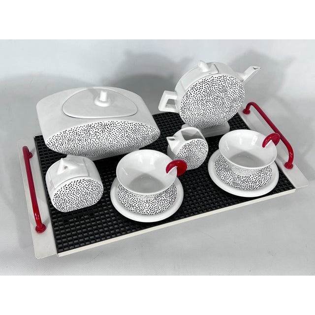 Ceramic Tea Service from MAS, Italy, 1980s, Set of 10 For Sale - Image 4 of 11