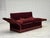 Red Danish 2-Seater Drop Arm Spanish Sofa in Furniture Velour, 1970s For Sale - Image 8 of 18