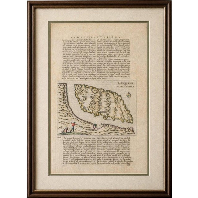 Antique Arctic Map with Staten Island, 1598 For Sale