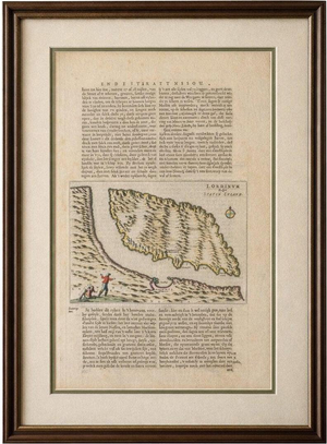Antique Arctic Map with Staten Island, 1598