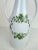 White 1950s Hollohaza Hungary Erika Green Floral Handled Porcelain Vase For Sale - Image 8 of 11