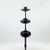 Hand Forged Iron Candelabra Set of 3 (93-113cm) Antique Copper Finish Slender Stem with High Arched Base For Sale - Image 4 of 6