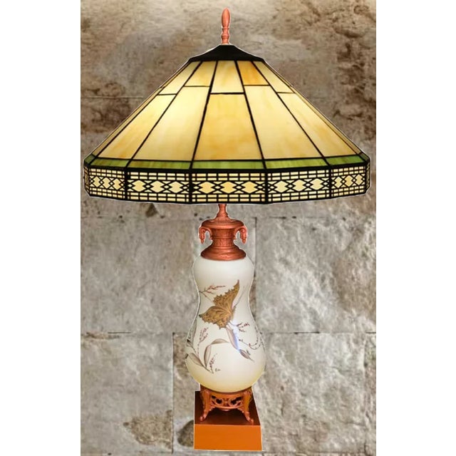 White Vintage White Ceramic Gold Butterfly Table Lamps - a Pair For Sale - Image 8 of 12