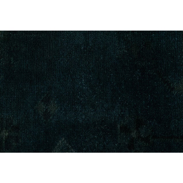 Contemporary Midnight Emerald Hand-Knotted Overdyed Wool Area Rug 12x15 For Sale In New York - Image 6 of 12