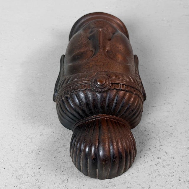 Japanese Buddhist Cast Iron Wall Sculpture, 1960s For Sale - Image 9 of 13