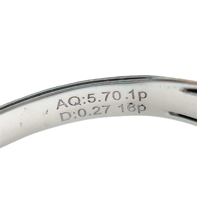 18k Gold 5.70 Carat Gfco Certified Aquamarine & Natural Diamond Ring, Size 6.75 For Sale - Image 12 of 12