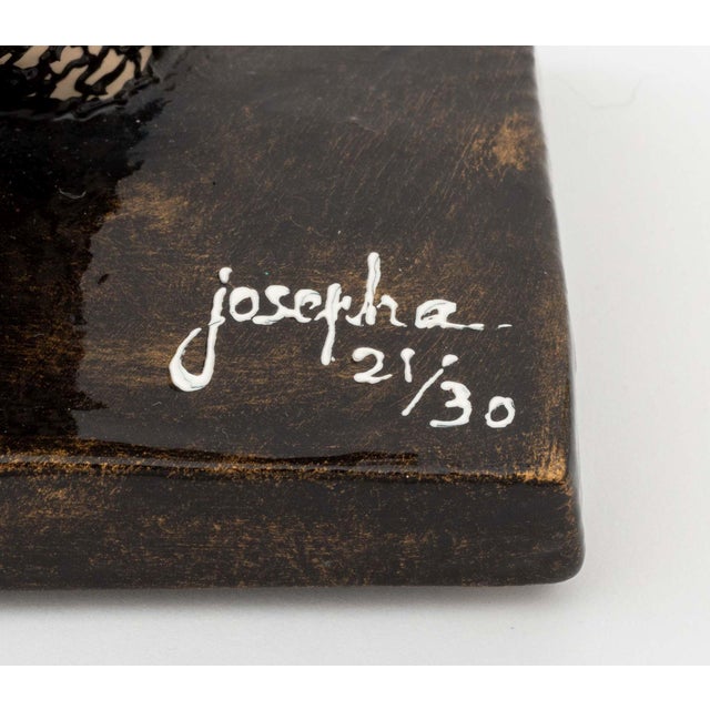 Josepha Standing Woman in a Red Dress Resin Sculpture For Sale - Image 10 of 14