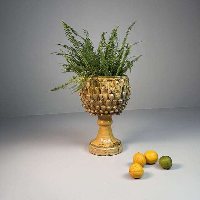 Mid-Century Modern Italian Ceramic Plant Stand by Rocco Condurso, 1980s For Sale - Image 3 of 13