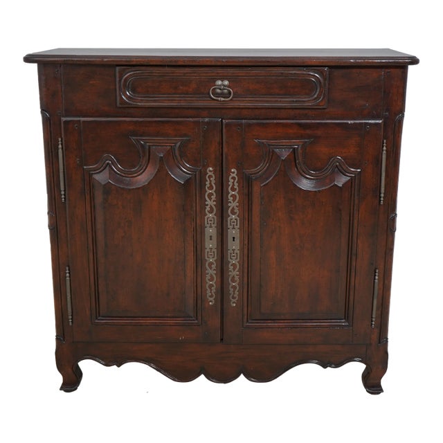 French Provincial Distressed Finish Hall Cabinet For Sale