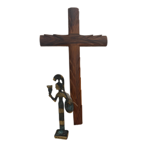 Celestial Meet the Sea Hand Carved Cross