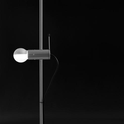 Marble and Metal Floor Lamp by Tito Agnoli for Oluce For Sale - Image 3 of 9