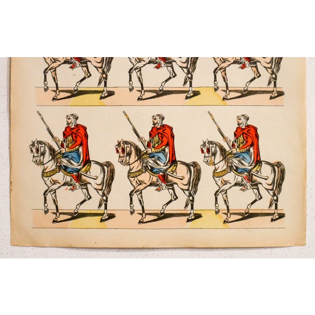 French 1880s - 1890s French Military Print - Imagerie d'Épinal #91 - Spahis For Sale - Image 3 of 3
