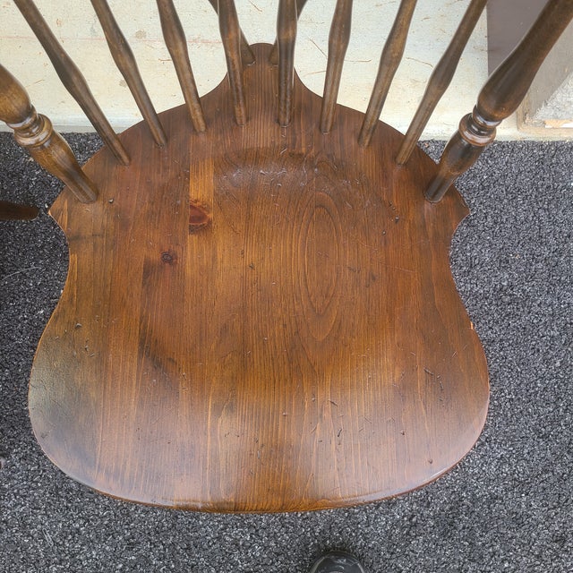 Ethan Allen Old Tavern Antique Pine Duxbury Fan Back Windsor Dining