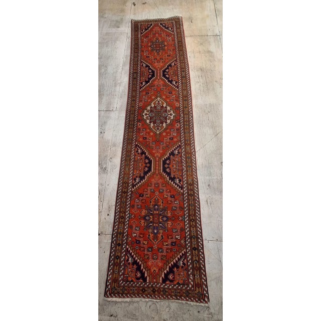 Vintage Handwoven Persian Runner For Sale - Image 4 of 5