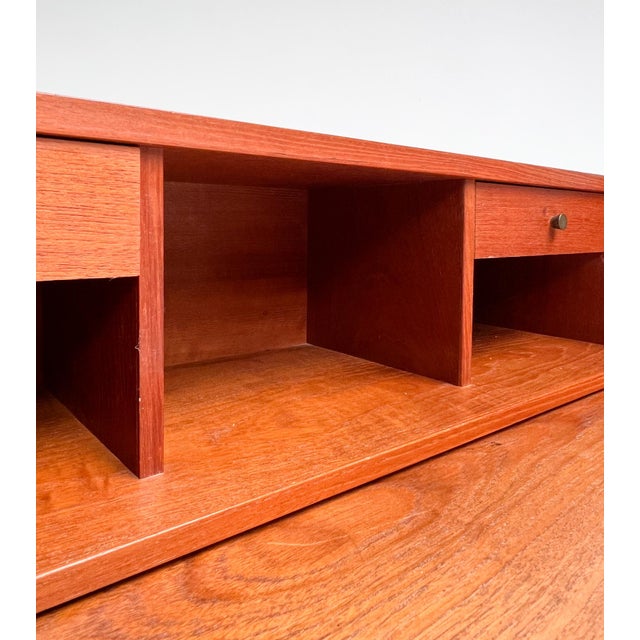 Danish Brown Secretary, 1960s For Sale - Image 12 of 15