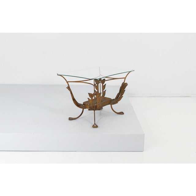 Mid-Century Brass and Glass Coffee Table, 1950 For Sale - Image 6 of 18