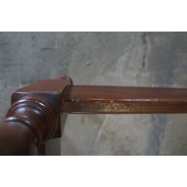 Wood Mid Century Georgian Style Mahogany Double Full Size Four Post Poster Bed For Sale - Image 7 of 13