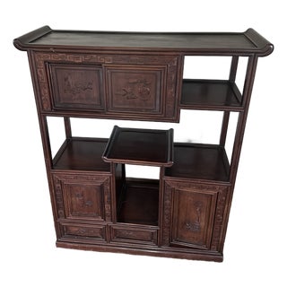19th Century Chinese-Style Hundred Treasures Display Cabinet For Sale
