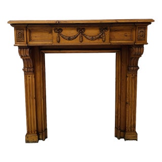 Louis XVI Style Fireplace in Fir, 1800s For Sale
