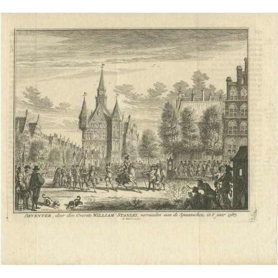 I. Tirion, Surrendering of Deventer, 1760s, Paper For Sale - Image 6 of 6
