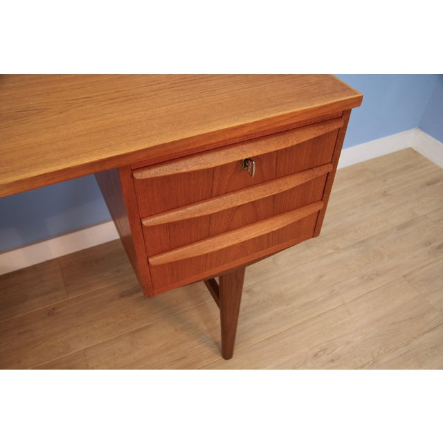 Danish Writing Desk in Teak, 1960s For Sale - Image 6 of 13