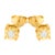 Haus of Brilliance 10K Yellow Gold Plated .925 Sterling Silver 1/10 Cttw Round Brilliant-Cut Diamond Miracle-Set Stud Earrings (J-K Color, I3 Clarity) For Sale - Image 4 of 6
