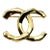 Chanel Gold Bended CC Brooch For Sale