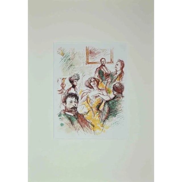 Life in The Village is an original drawing in Ink, Watercolor, and pastel by an anonymous artist in the first half of the...