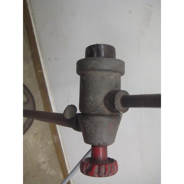Vintage Industrial Articulating Iron Floor Lamp by Manley Manufacturing Company For Sale - Image 6 of 11