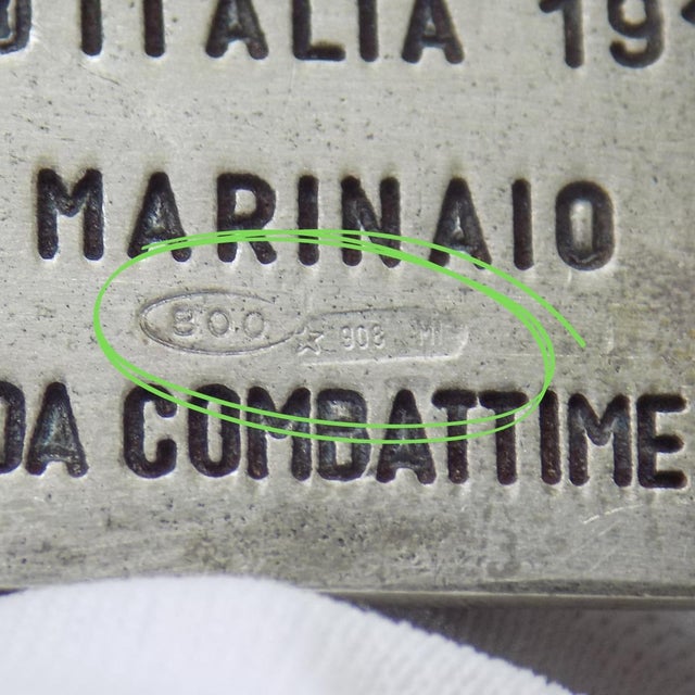 Vintage Italian Genuine Silver 1911 Royal Navy Sailor Combat Rare Figurine Made in Milan For Sale - Image 11 of 13