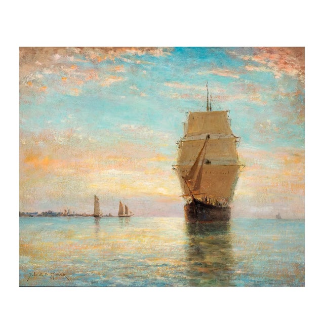 oil on canvas board, circa 1940, signed lower left, 20 x 24 in., frame: 31 x 34 in. A beautiful painting presented in its...