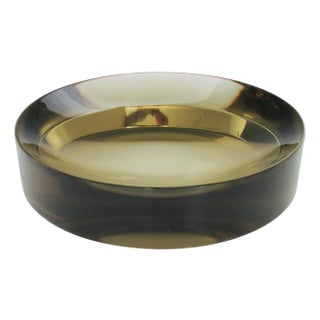 Ward Bennett Vide-poche Polished Green Tone Glass Dish For Sale