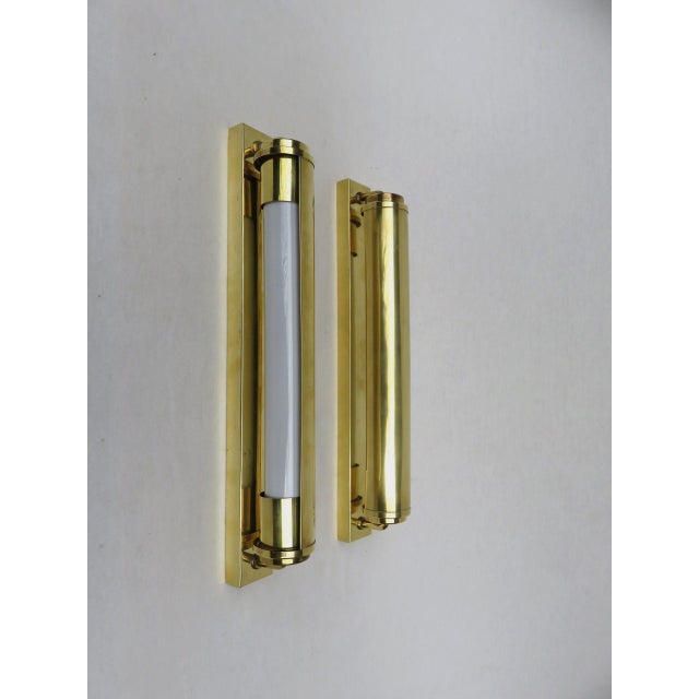 Bauhaus Bauhaus Wall Lights in Polished Brass, 1920s, Set of 2 For Sale - Image 3 of 18