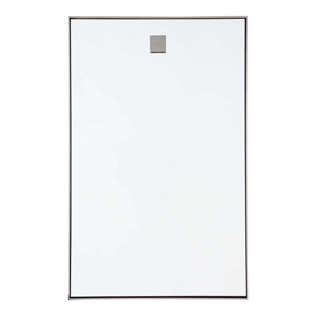 Regina Andrew Hanging Rectangle Mirror in Polished Nickel For Sale