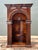 This vintage carved wood architectural niche is a striking decorative accent, showcasing a timeless arched silhouette...