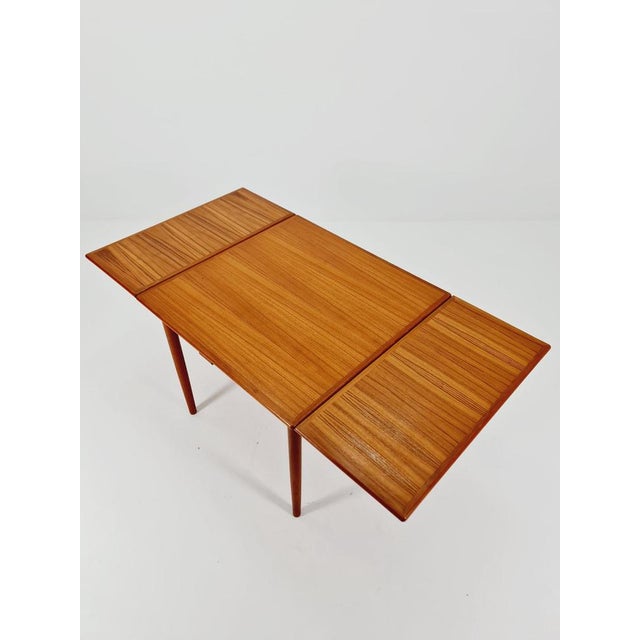 Danish Rectangular Teak Table with Two Extension Leaves, 1960s For Sale - Image 4 of 11