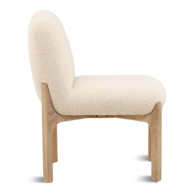 Contemporary Boucle Cloud Dining Chair For Sale - Image 3 of 6
