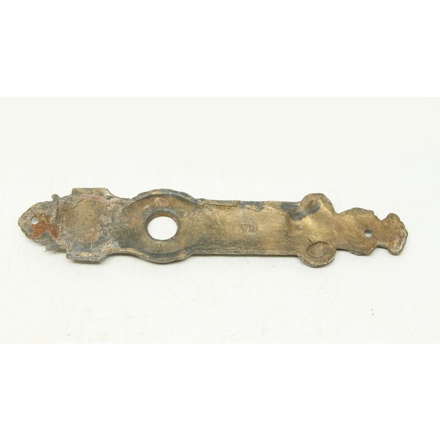 Metal Pair of French Bronze Ornate 7.75 In. Back Plates For Sale - Image 7 of 8
