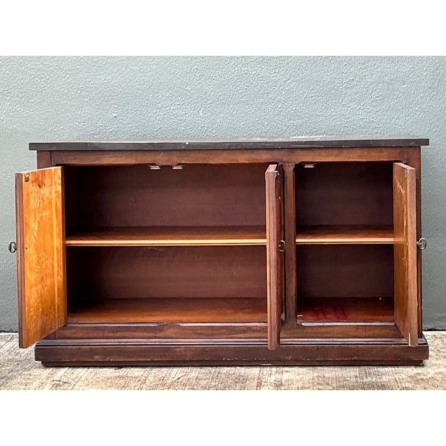 Vintage Carved Walnut Credenza With Slate Top For Sale - Image 10 of 12