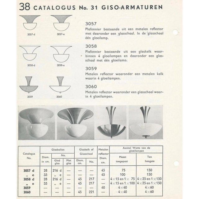 Early Model 3059 Pendant by W. H. Gispen, Netherlands, 1930s For Sale - Image 9 of 10