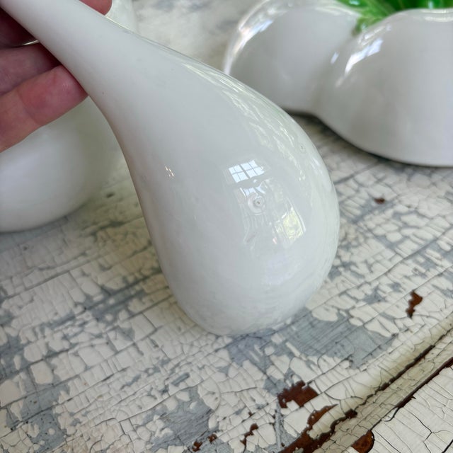 White Vintage Mancer Meiselman Imports Italian Pumpkin Tureen and Vine Ladle 2 Pieces For Sale - Image 8 of 12