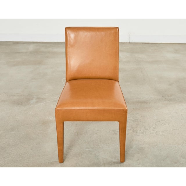 Early 21st Century Ralph Lauren Mahogany Leather Italian Dalton Dining Chair For Sale - Image 5 of 14