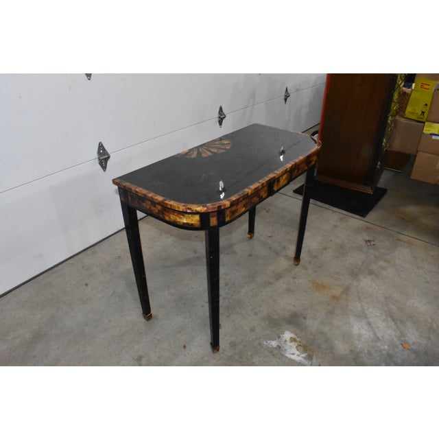 Late 20th Century Maitland-Smith Tessellated Stone Console Table W/Sunburst For Sale - Image 5 of 15