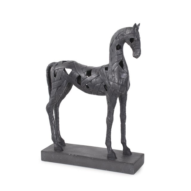 Black Black Stallion in Polyresin For Sale - Image 8 of 11