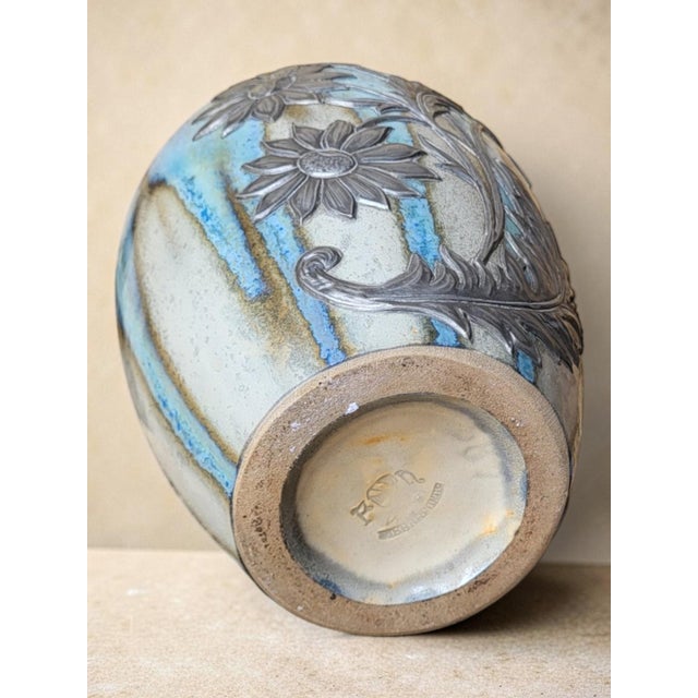 Vintage Stoneware Vase from Pierrefonds, 1930s For Sale - Image 9 of 11